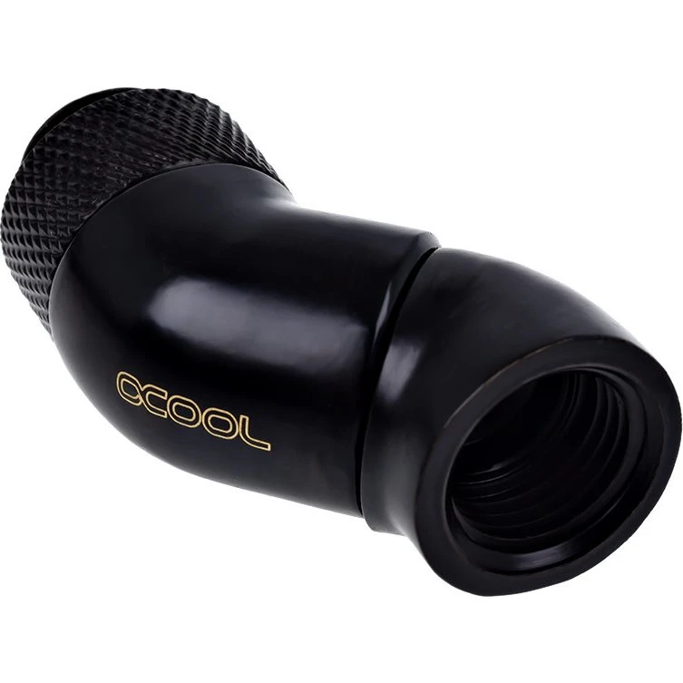 Alphacool Eiszapfen Double 45° Vinkeladapter, Sort