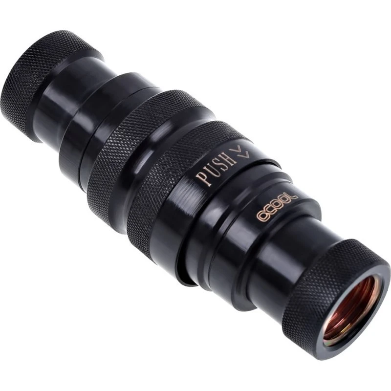 Alphacool Eiszapfen Quick Release Konnektor Kit, Sort, G1/4"