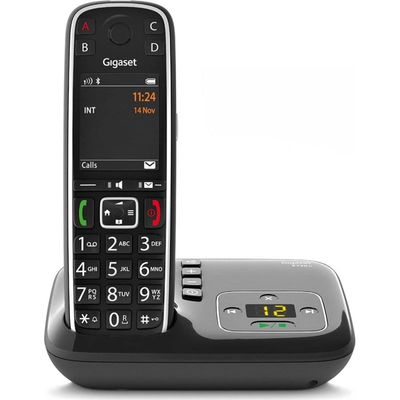 Gigaset E720A Trådløs Fastnettelefon Sort med Telefonsvarer