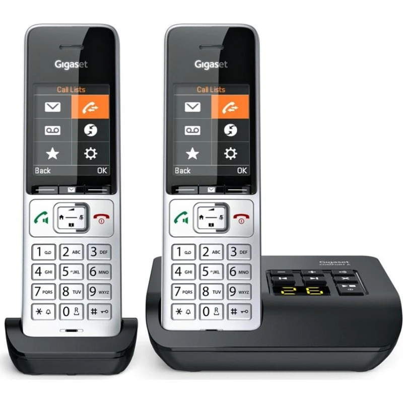 Gigaset COMFORT 500A Duo Trådløs Telefon Sort/Sølv