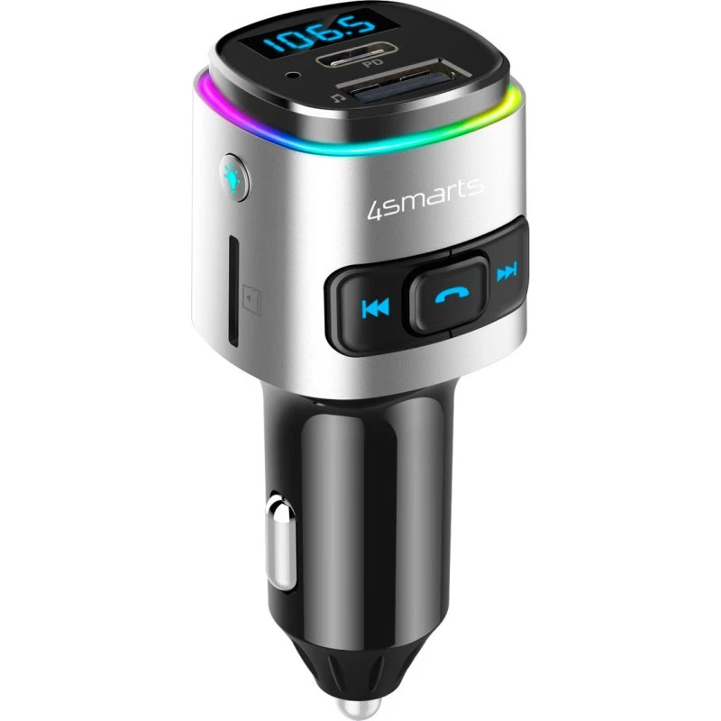 4smarts Media&Assist 2 Bluetooth FM-transmitter, sort/sølv