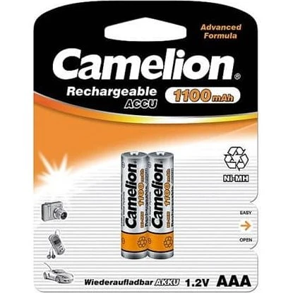 Camelion AAA 1100mAh Ni-MH Genopladelige Batterier 2 stk.