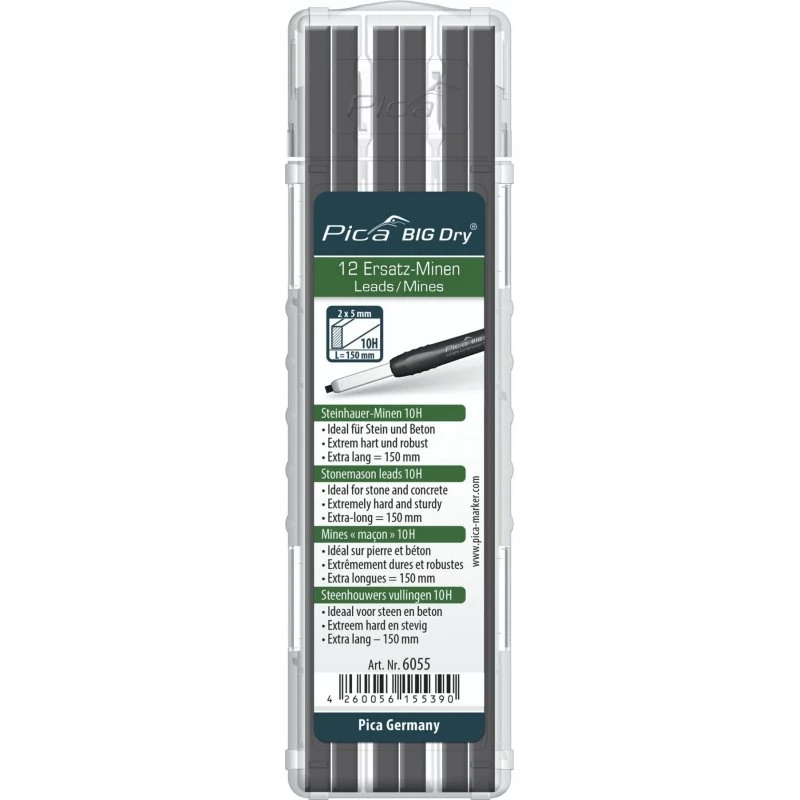 Pica Marker Big Dry Stenblyant 10H, 12 stk
