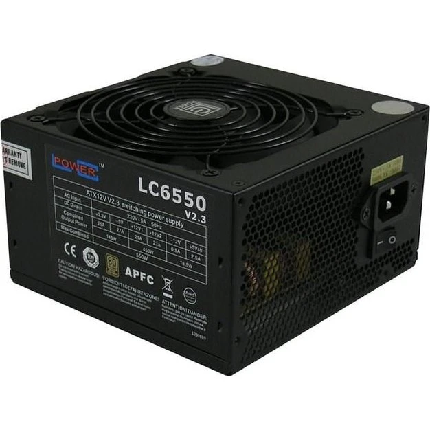LC-Power SuperSilent LC6550 V2.3 550W 80 PLUS Bronze (sort)