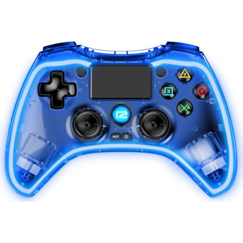 ready2gaming PS4 Pro Pad X LED Edition, transparent blå