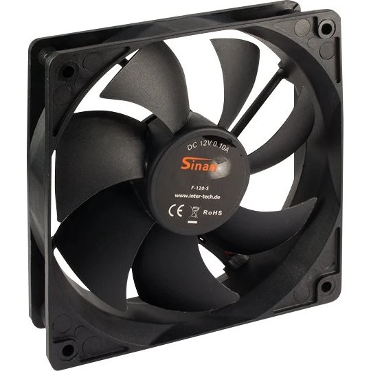 Inter-Tech SinanPower F-120-S 120 mm Sort PC-Blæser