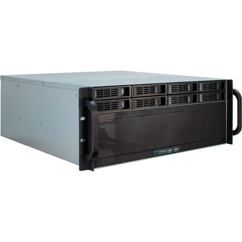 Inter-Tech IPC 4U-4408 Rackkabinet, 4U, Sort, Forlænget ATX/SSI EEB