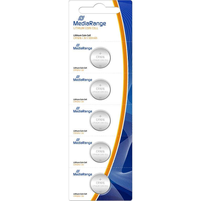 MediaRange CR1616 Knapcellebatterier 5 stk