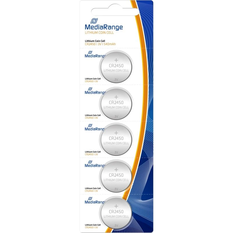 MediaRange CR2450 5 x 540 mAh Li-batterier