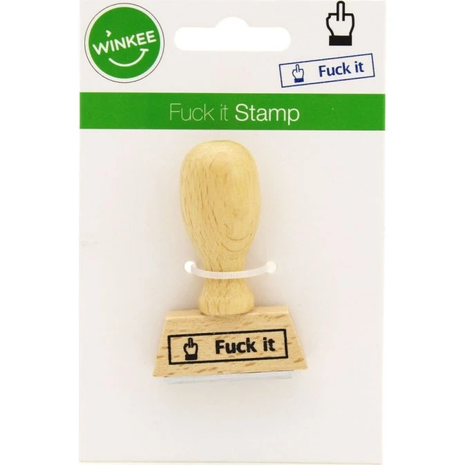 Winkee Fuck It Stamp - Dekorativ gummistempe med ironisk design
