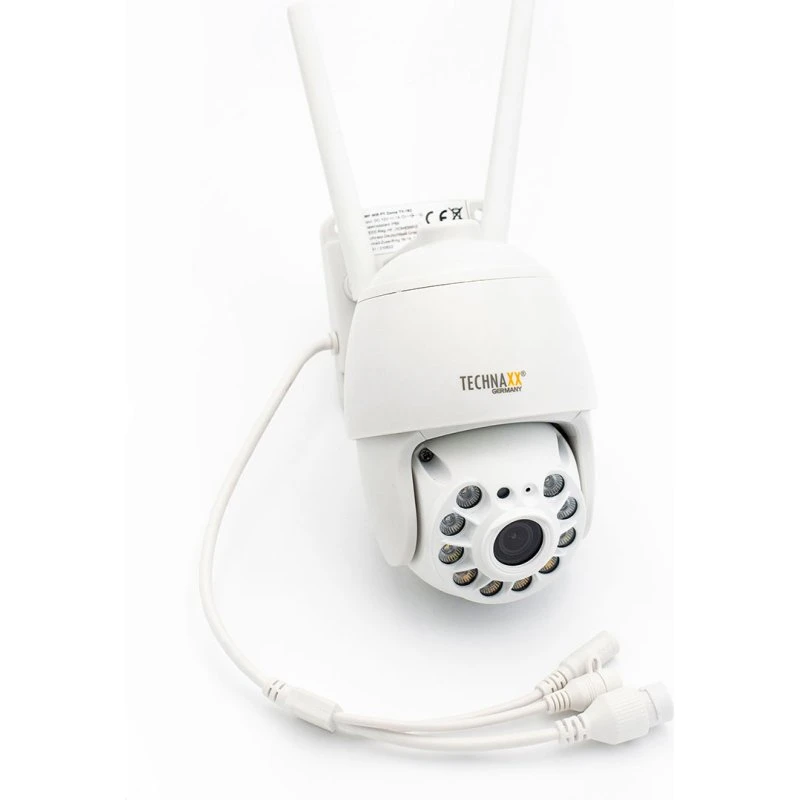 Technaxx 4991 3MP WiFi PT Kuppelkamera Hvid (Indendørs & Udendørs)