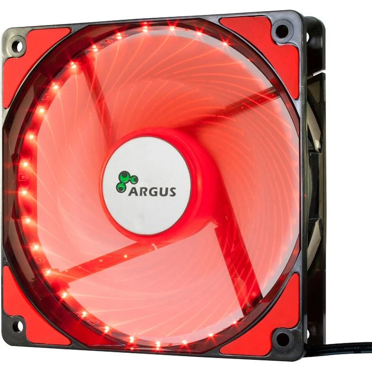 Inter-Tech ARGUS L-12025 120mm Rød PC-Blæser