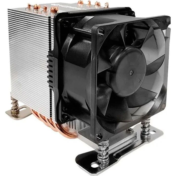 Inter-Tech B-14 80 mm CPU-køler Sort Guld Grå for LGA3647