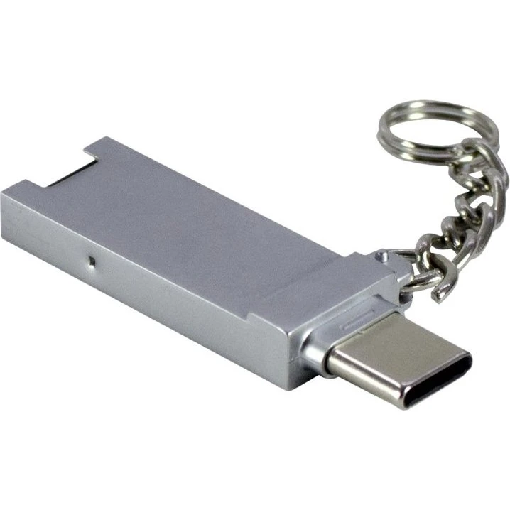 Inter-Tech Kortlæser USB 2.0/USB-C 2-i-1 microSD