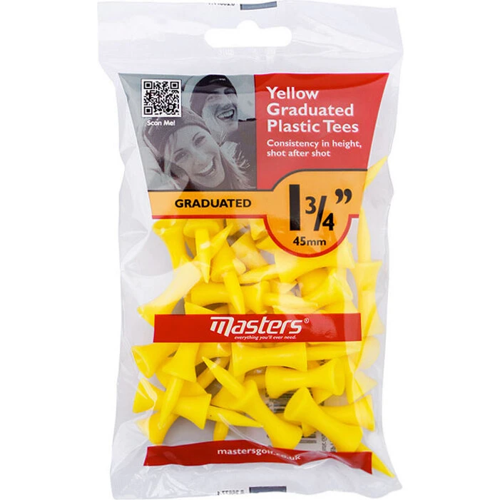 Masters Graduated Tee 45 mm, gul (30 stk)