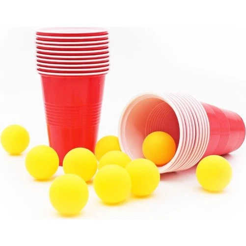 Winkee Klassisk Beer Pong-sæt – 20 kopper og 10 bolde