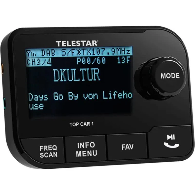 Telestar 5100001 DAB+ Bilradio, Sort, 5,84 cm LCD