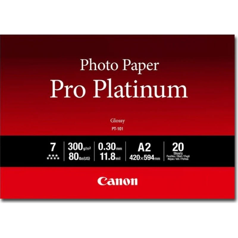 Canon Photo Paper Pro Platinum PT-101 A2 20 ark