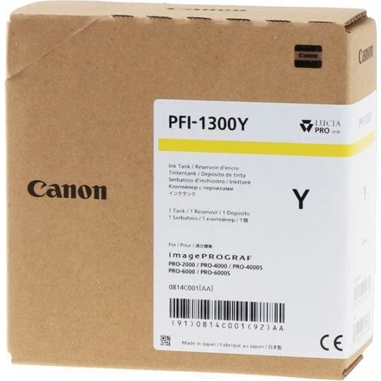 Canon PFI-1300 Y Gul 330 ml, original