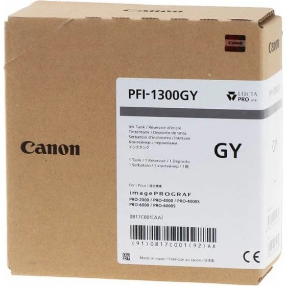 Canon PFI-1300 GY Grå Blæk 330 ml