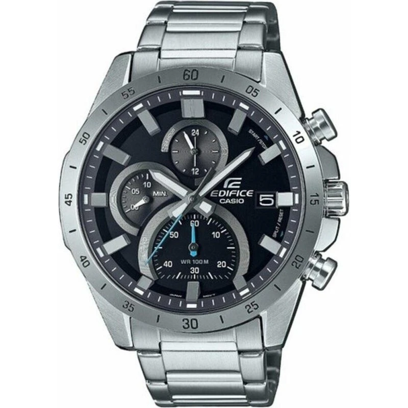 Casio Edifice EFR-571D-1AVUEF Sølvfarvet Stål, Sort Skive 44 mm