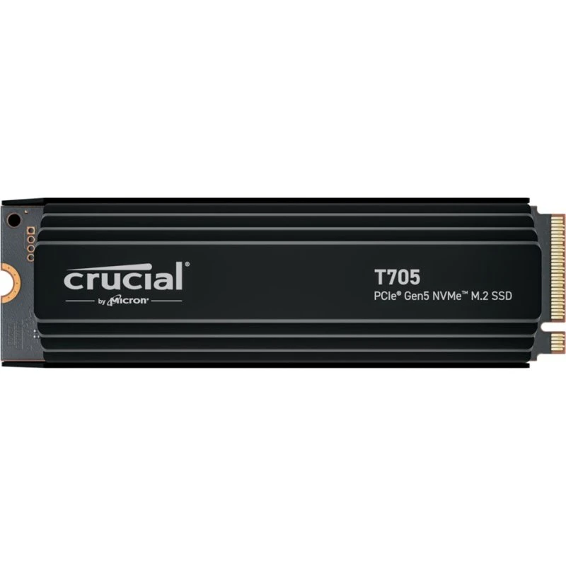 Crucial T705 2TB M.2 PCIe 5.0 SSD med kølelegeme