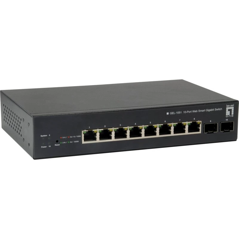 LevelOne GEP-1051 10-port Gigabit PoE+ Switch