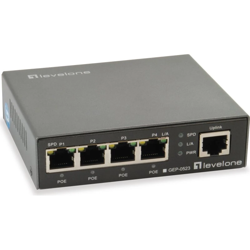 LevelOne GEP-0523 5-port Gigabit PoE+ Switch