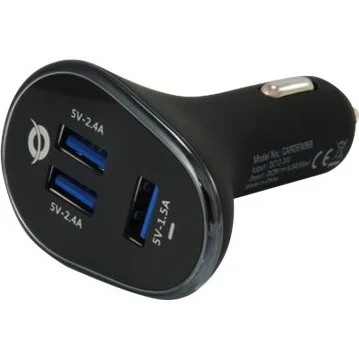 Conceptronic CARDEN Bilstrømsadapter 31,5W, 3 USB