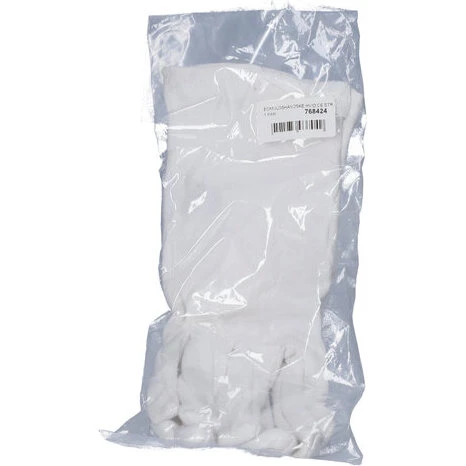 Bomuldshandske nr. 8, hvid – tynd 5-fingret (par)