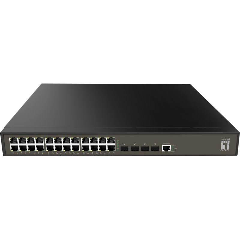 LevelOne GEL-2871 28-porte Gigabit Switch, Administreret, Rack-Mountable