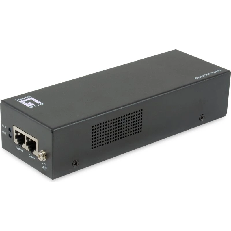 LevelOne 90W PoE-injektor, sort