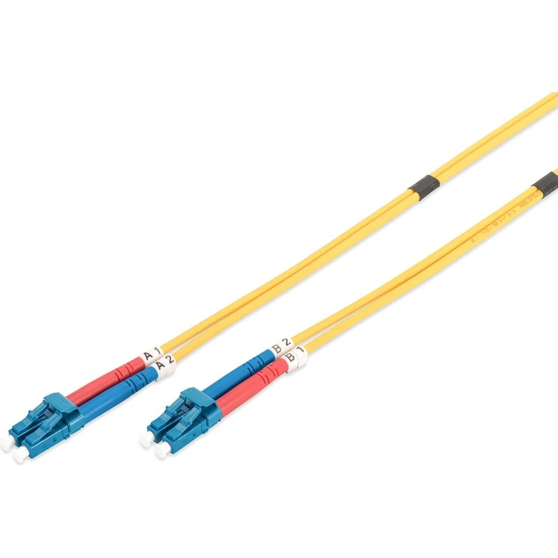 DIGITUS LC/LC 3m OS2 Fiberoptisk Patchkabel, Gul