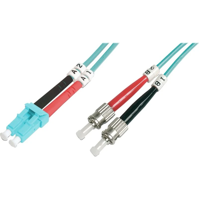 DIGITUS Fiberoptisk Netværkskabel OM3 3m LC-ST Aqua