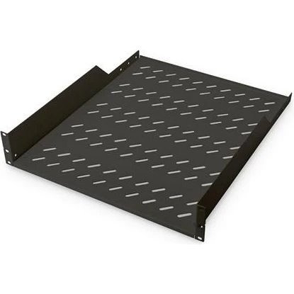 DIGITUS DN-19 TRAY-2-55-SW 2U Rackhylde, Sort, Op til 25 kg