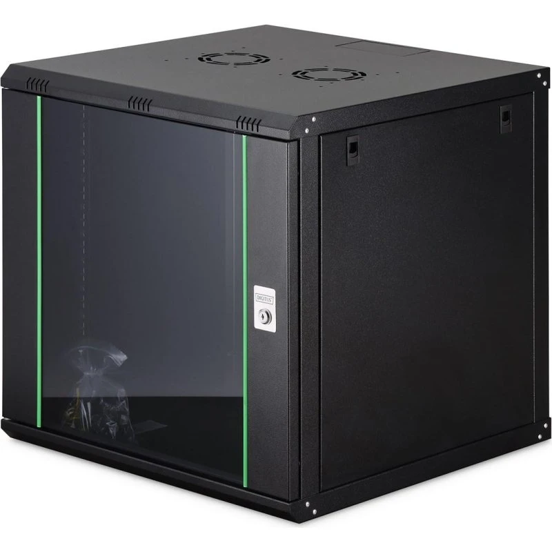 DIGITUS Dynamic Basic 12U Væghængt Rackkabinet, Sort, 60x60 cm