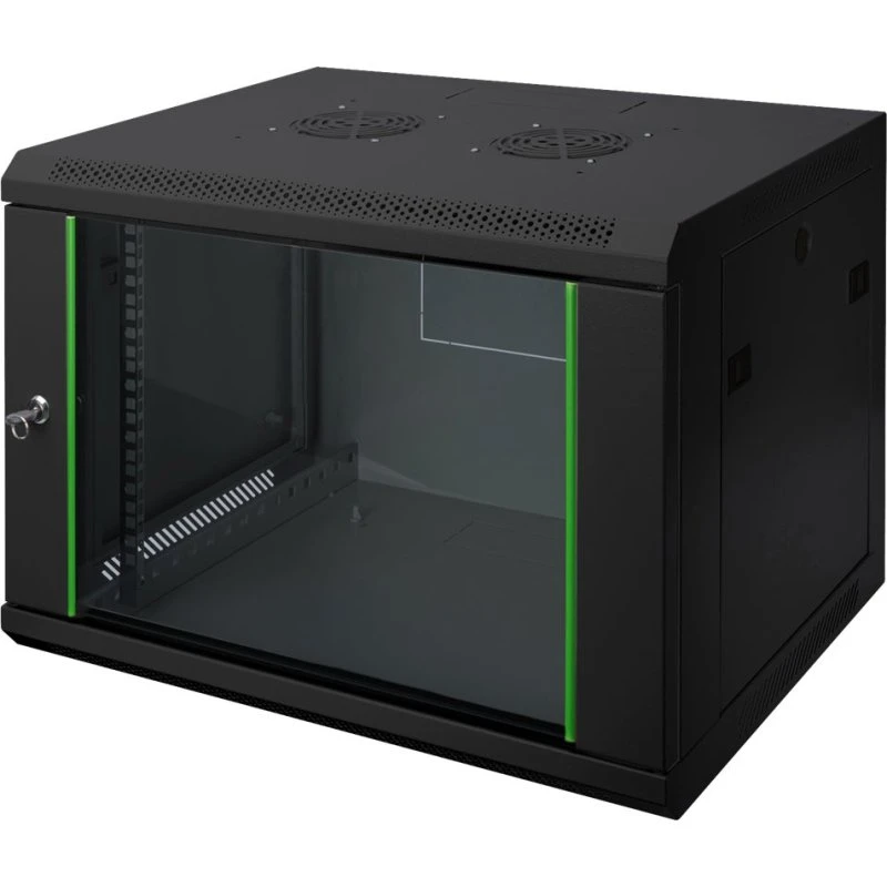 DIGITUS DN-19 12-U-EC-SW Vægmonteret Rackkabinet, Sort
