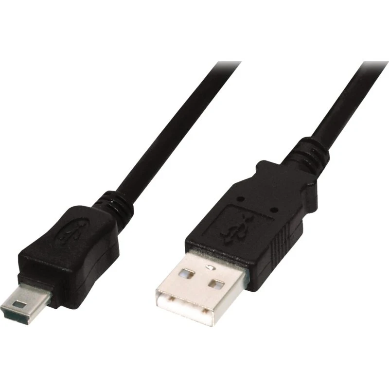 DIGITUS USB 2.0 Type-A til Mini-B Kabel 3m, Sort