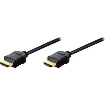 DIGITUS HDMI-kabel med Ethernet 1m Sort