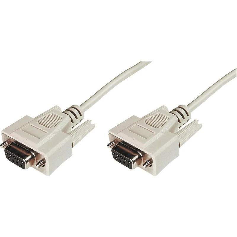 ASSMANN Serielt kabel 2m, DB-9 til DB-9, beige
