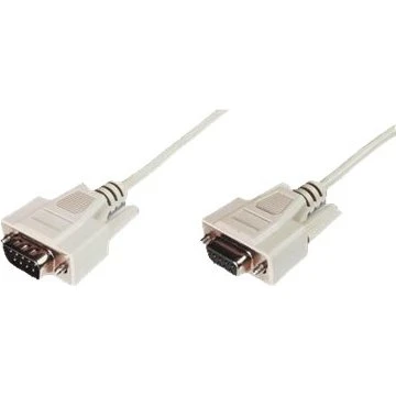 ASSMANN Serielforlængerkabel 5m DB-9 h-h, beige