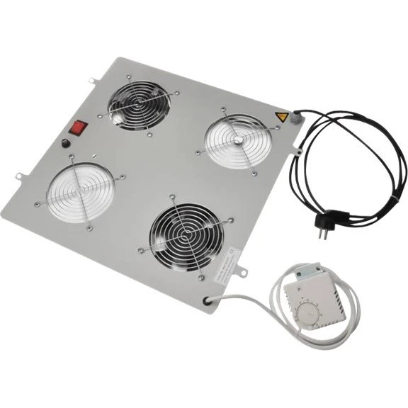 Digitus DN-19 FAN-2 Rackblæserebakke med termostat, sort