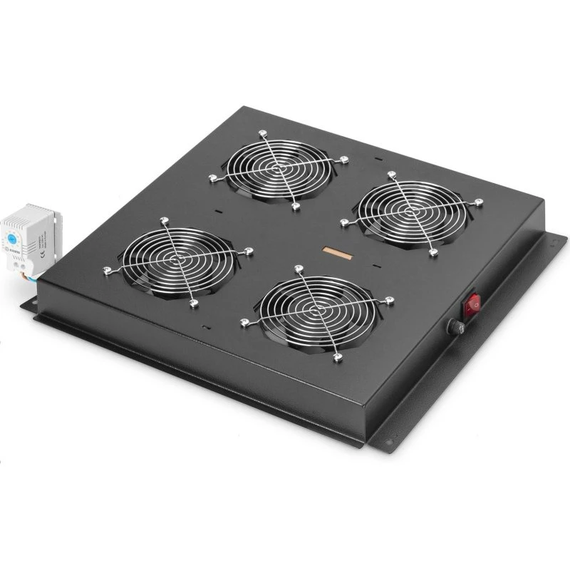 DIGITUS DN-19 FAN-4-B-N 4-blæsers køleenhed, sort