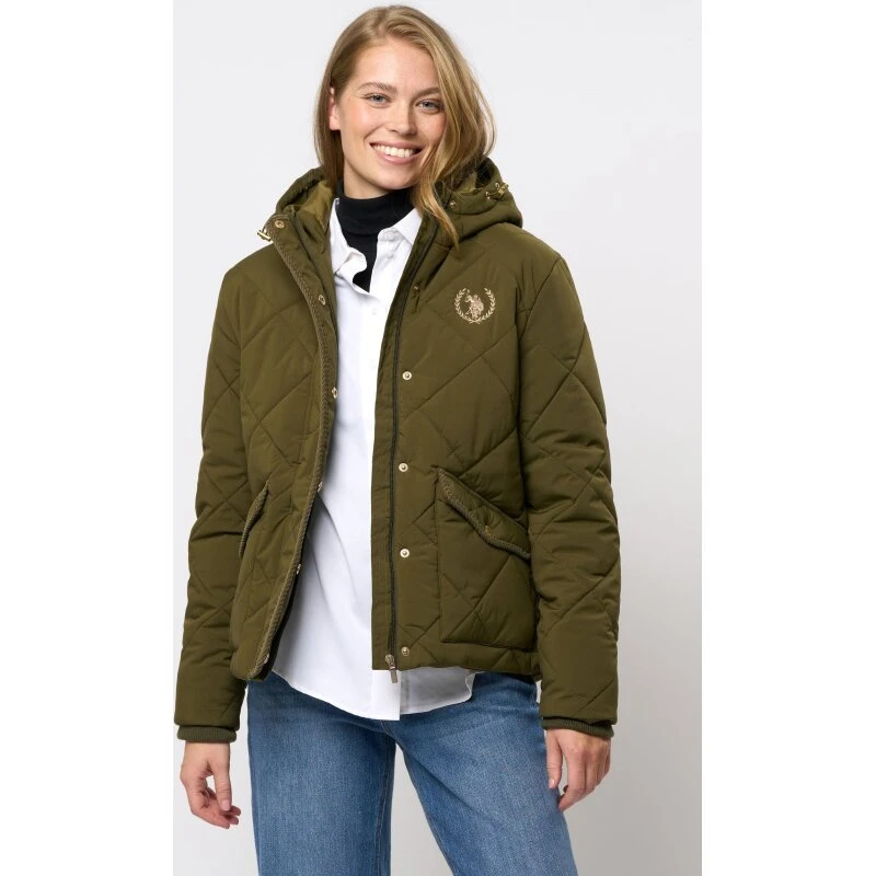 U.S. Polo Assn. Kenya kort quiltet jakke, dark olive