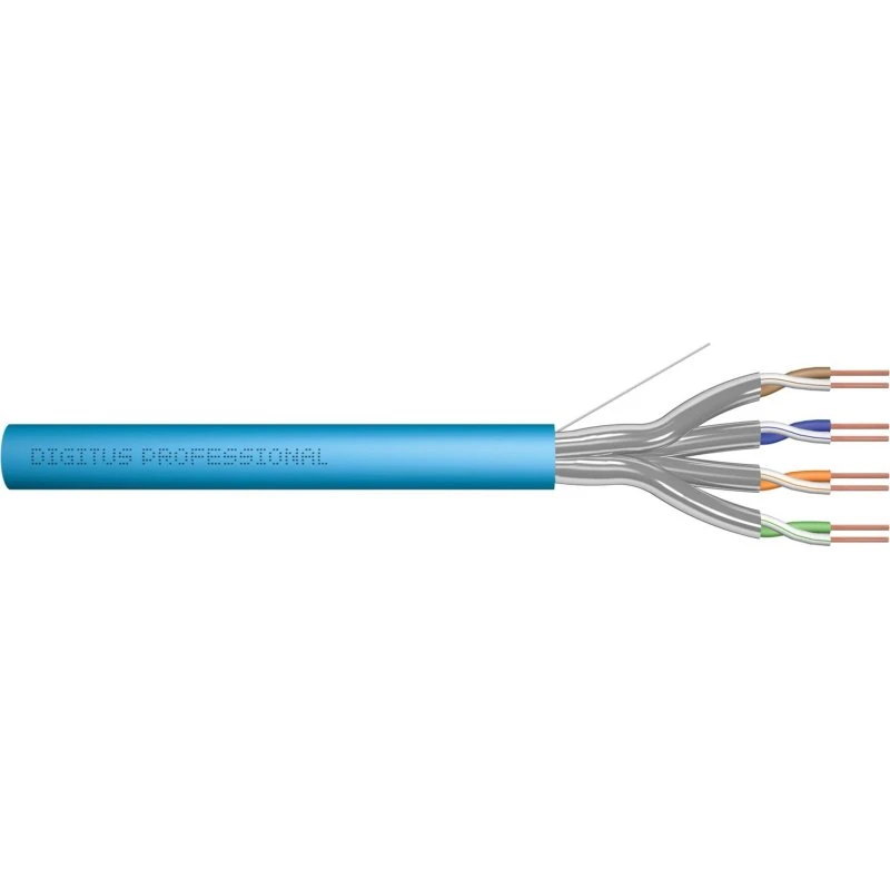 DIGITUS Cat6a U/FTP 100m Blå Installationskabel