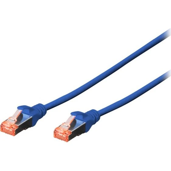 DIGITUS CAT 6e SFTP Patchkabel 25 cm Blå (10-Pack)