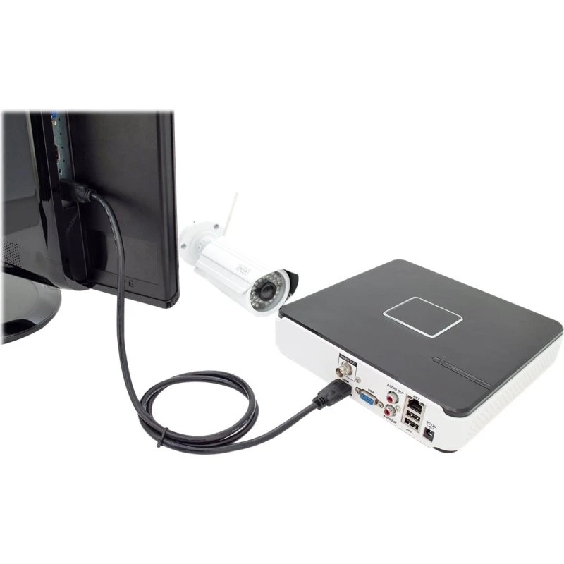 DIGITUS HDMI-kabel med Ethernet 3m Sort