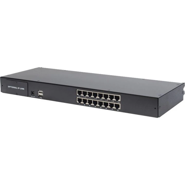 DIGITUS DS-72217 16-port KVM-switch, monterbar på stativ