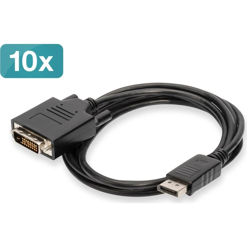 DIGITUS DisplayPort til DVI-D-kabel 2 m (10-pak)