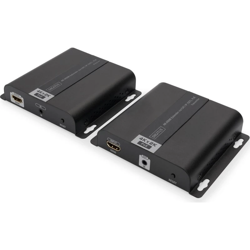 DIGITUS 4K HDMI Extender over IP/Cat 5/6/7 120 m PoE